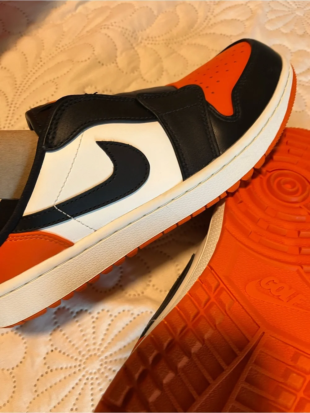 Jordan Golf Slip-On Loafers in Black and Orange